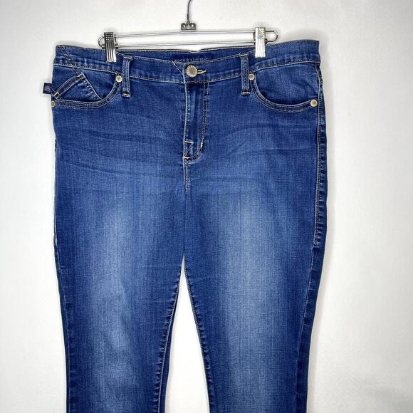 Rock & Republic Womens Berlin Dark Wash Mid Rise Skinny Jeans Plus Size 16 - Picture 2 of 15